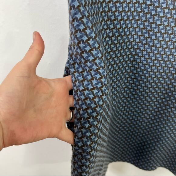 Beebop & Wally Madeline Blue Star Wool Vintage Mod Dress Size XS - Picture 8 of 13